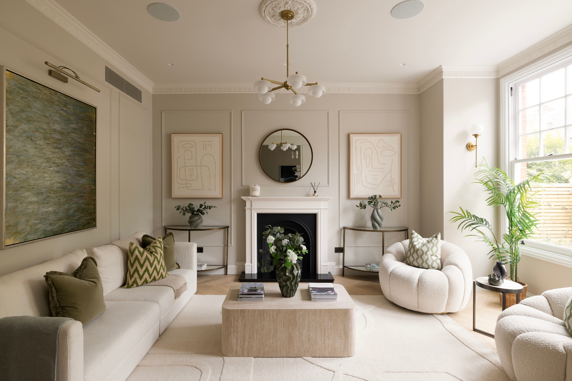 Light-filled living room of a Novira renovation